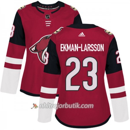 Dame Ishockey Arizona Coyotes Tröja Oliver Ekman-Larsson 23 Adidas 2017-2018 Vinröd Authentic